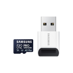 공식파트너 삼성전자 마이크로SD카드 PRO Ultimate 512GB+리더기 MB-MY512SB/WW 메모리카드